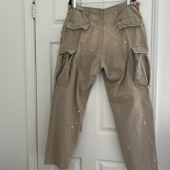 Vintage rare  Polo jeans military cargo trouser scorpion painted on leg - Picture 2 of 9